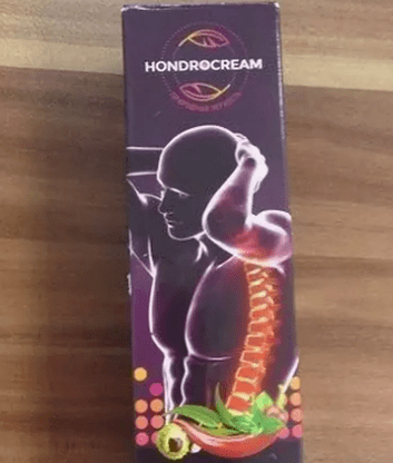 Foto aus der Verpackung der Gelenkcreme Hondrocream